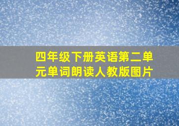 四年级下册英语第二单元单词朗读人教版图片