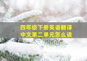 四年级下册英语翻译中文第二单元怎么读