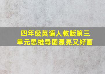 四年级英语人教版第三单元思维导图漂亮又好画