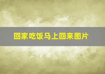 回家吃饭马上回来图片