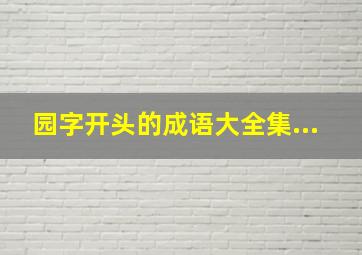 园字开头的成语大全集...