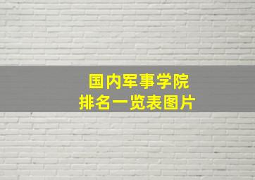 国内军事学院排名一览表图片