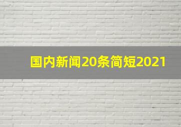 国内新闻20条简短2021