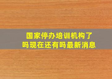 国家停办培训机构了吗现在还有吗最新消息