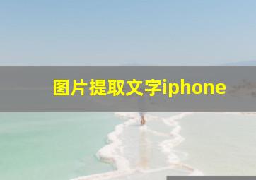 图片提取文字iphone