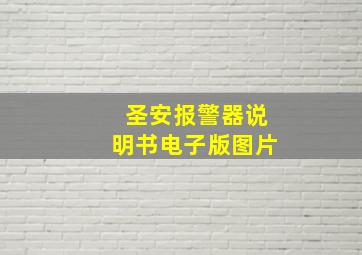 圣安报警器说明书电子版图片