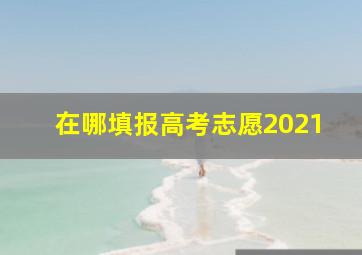 在哪填报高考志愿2021