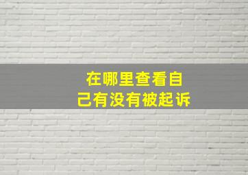 在哪里查看自己有没有被起诉