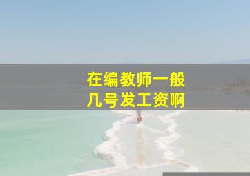 在编教师一般几号发工资啊