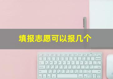 填报志愿可以报几个