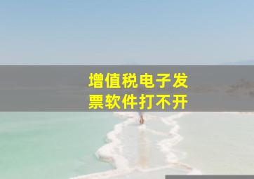 增值税电子发票软件打不开