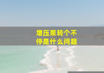 增压泵转个不停是什么问题