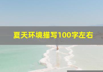 夏天环境描写100字左右