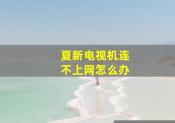 夏新电视机连不上网怎么办