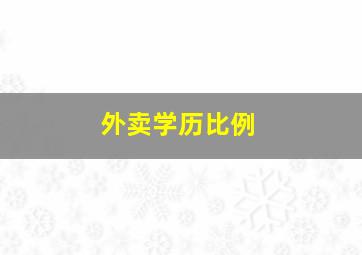 外卖学历比例