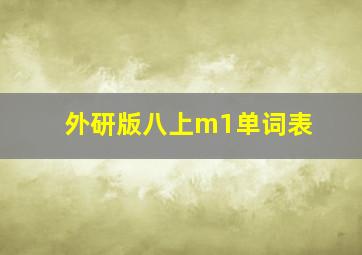 外研版八上m1单词表