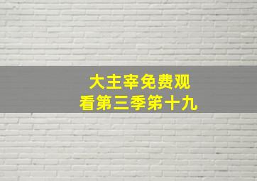 大主宰免费观看第三季笫十九