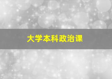 大学本科政治课