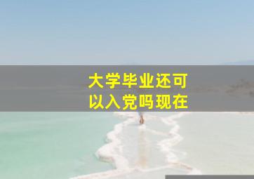 大学毕业还可以入党吗现在