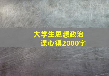 大学生思想政治课心得2000字