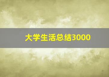 大学生活总结3000