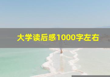 大学读后感1000字左右