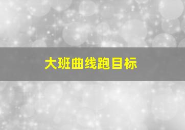 大班曲线跑目标