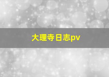 大理寺日志pv