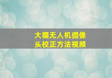 大疆无人机摄像头校正方法视频