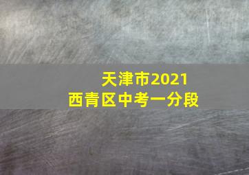 天津市2021西青区中考一分段