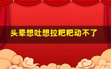 头晕想吐想拉粑粑动不了