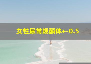 女性尿常规酮体+-0.5