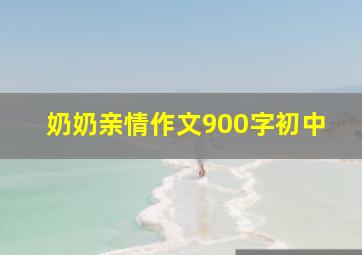 奶奶亲情作文900字初中