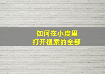 如何在小度里打开搜索的全部