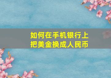 如何在手机银行上把美金换成人民币