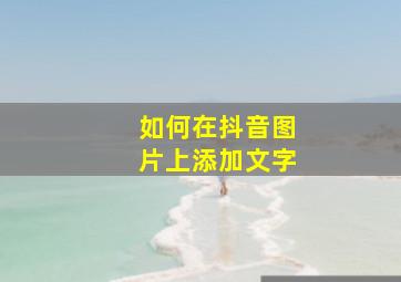 如何在抖音图片上添加文字