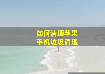 如何清理苹果手机垃圾清理