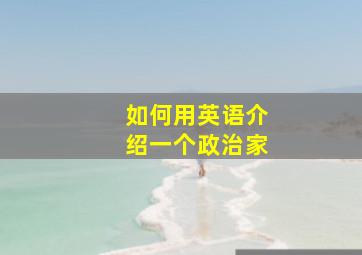 如何用英语介绍一个政治家