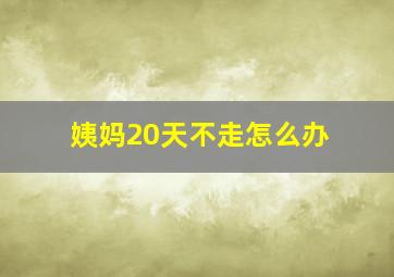 姨妈20天不走怎么办