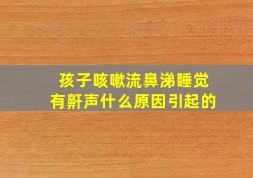 孩子咳嗽流鼻涕睡觉有鼾声什么原因引起的