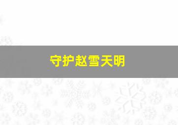 守护赵雪天明