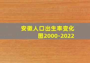 安徽人口出生率变化图2000-2022