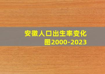 安徽人口出生率变化图2000-2023