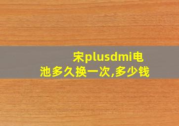 宋plusdmi电池多久换一次,多少钱