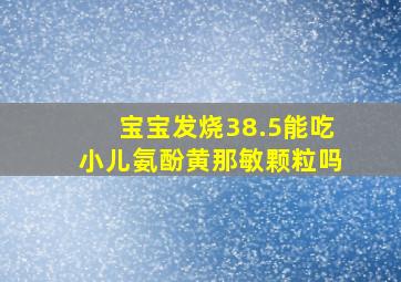 宝宝发烧38.5能吃小儿氨酚黄那敏颗粒吗