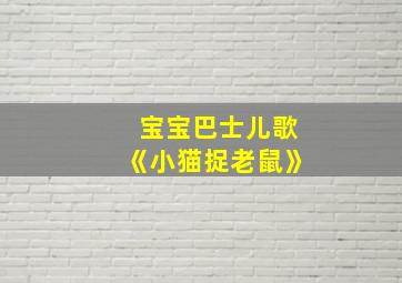 宝宝巴士儿歌《小猫捉老鼠》