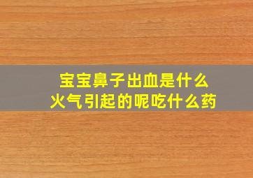 宝宝鼻子出血是什么火气引起的呢吃什么药