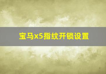 宝马x5指纹开锁设置