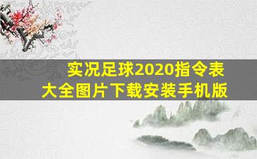 实况足球2020指令表大全图片下载安装手机版