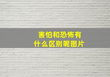 害怕和恐怖有什么区别呢图片